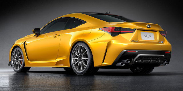 Yellow-Lexus-RC-F-Coupe-Side-v\View-From-Behind