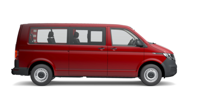 Side_Profile of the VW Transporter_Red_Crew Bus