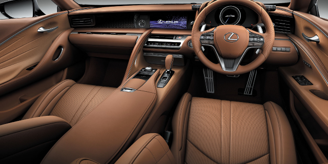Lexus-LC-500-Convertible-Black-And-Orange-Interior
